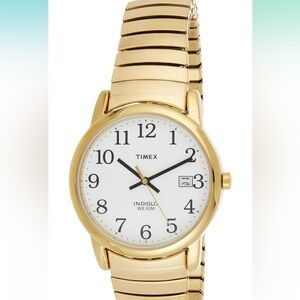 Vintage Gold tone Timex Indiglo WR 30aa easy reader watch  new battery